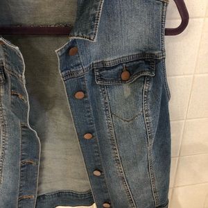 Denim Sleeveless Jean Jacket